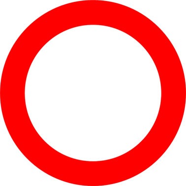 Verkeersbord C01 - gesloten voor alle verkeer Verkeersbord C01