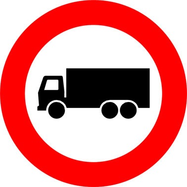 Verkeersbord C7 - Verboden voor vrachtwagens