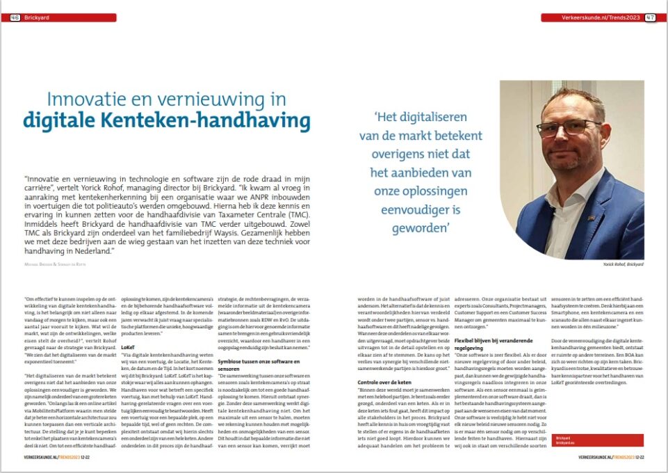 Kentekenhandhaving: Innovatie in vernieuwing